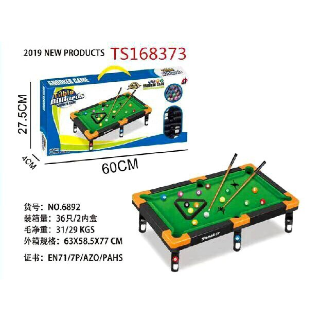 Bàn bi a mini –Đồ chơi bàn bida snooker cho bé nhiều kích cỡ đại-lớn-nhỡ-nhỏ - loại lớn bi có số