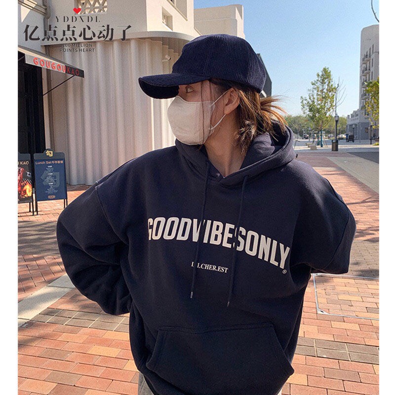 Hoodie Oversize Nam Nữ Dáng Rộng Unisex Chữ Good Mũ To Tay Bồng Uzzlang Basic