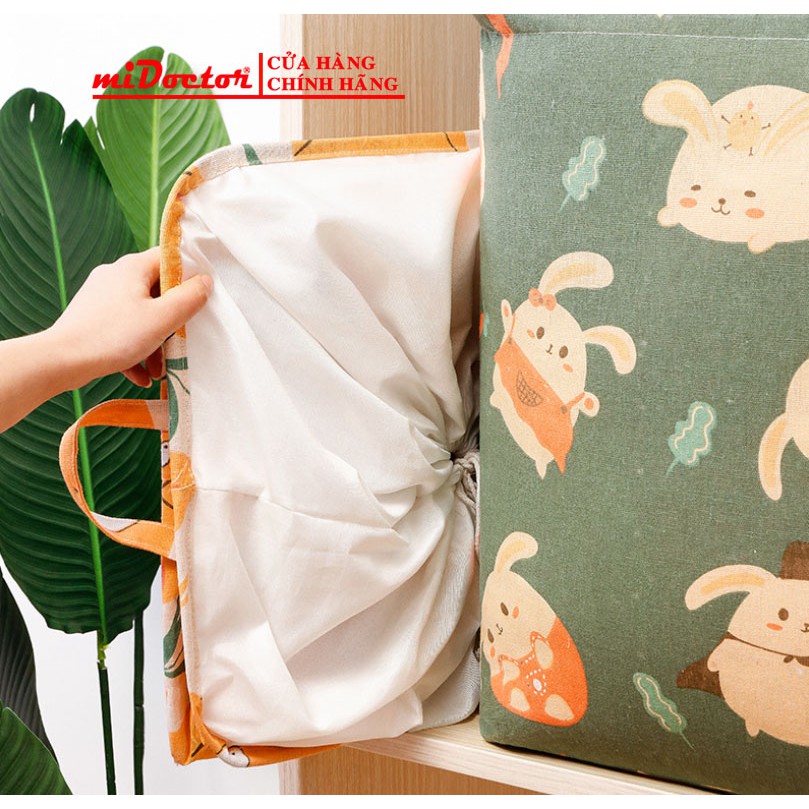 Combo 2 Túi Bạt Đựng Quần Áo, Chăn Mền, Đồ Dơ (Giao Ngẫu Nhiên) Chống Thấm Nước Họa Tiết Vintage miDoctor