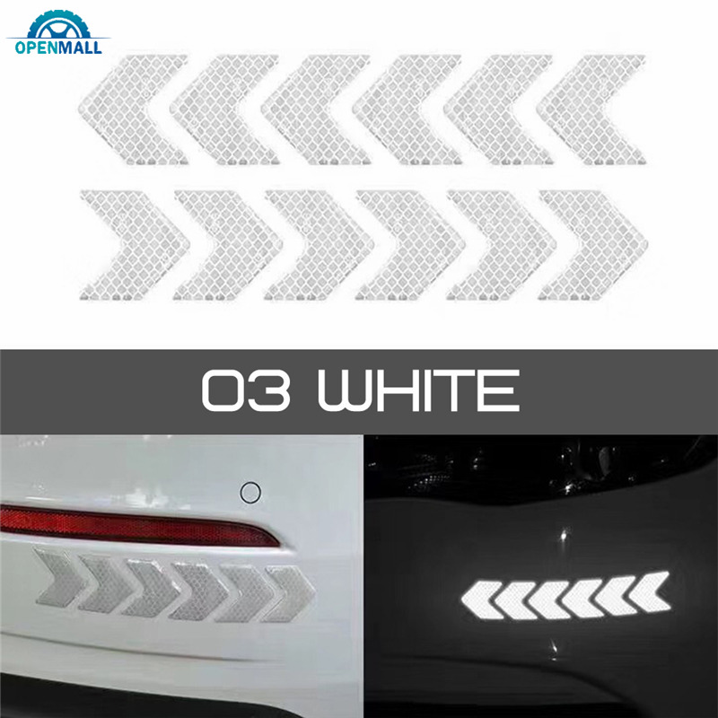 Set 12 Miếng Dán Phản Quang Họa Tiết Độc Đáo Dùng Để Trang Trí Ô Tô / Mô Tô