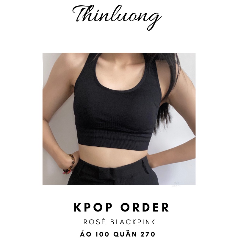 Quần đen suông 2 ly ống rộng Rose Blackpink