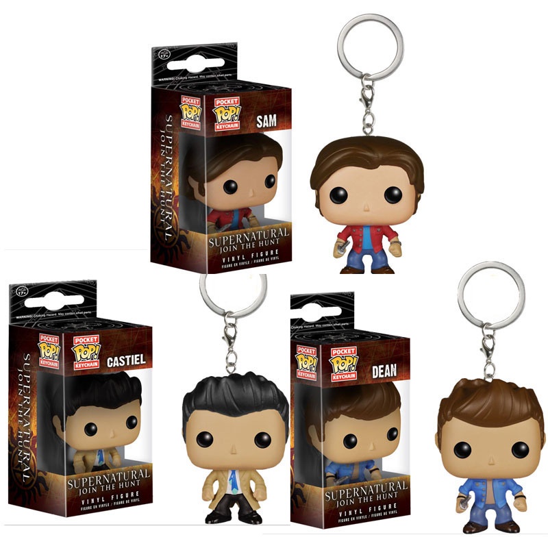 Móc Khóa Funko pop TV Supernatural Castiel Dean Sam Làm Quà Tặng Sinh Nhật Cho Trẻ Em