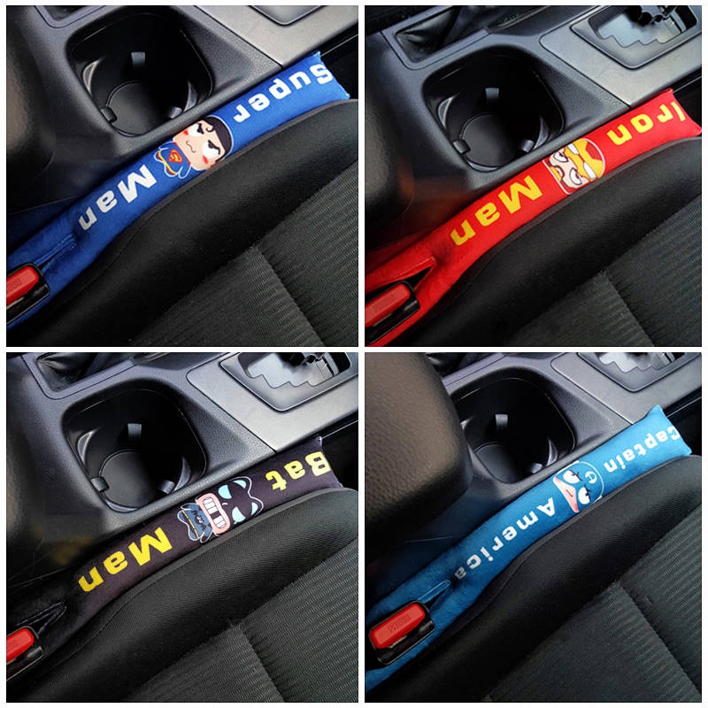 Dải viền nhét khe hở họa chống rơi đồ họa tiết siêu anh hùng Marvel cho các loại ghế xe hơi phổ thông FE6X