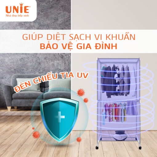 Máy sấy quần áo UNIE UE688 (công suất 900W) - Hàng chính hãng