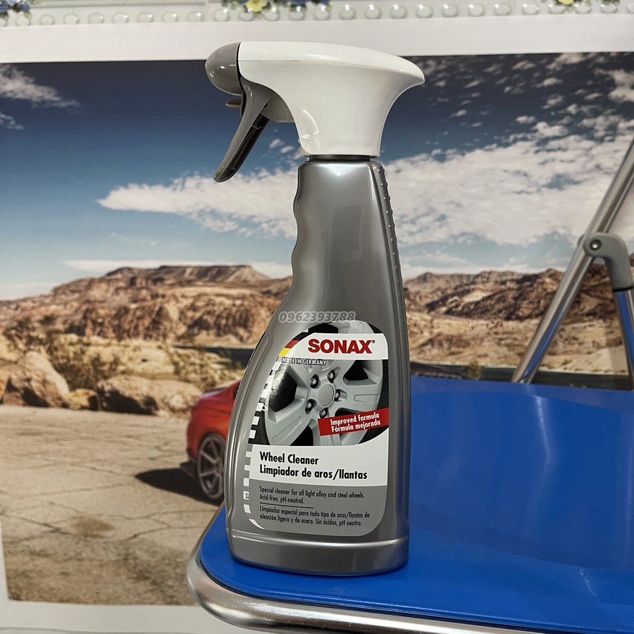 Dung dịch tẩy rửa lazang mâm vành bánh xe ô tô Sonax Rim cleaner 429200 500ml