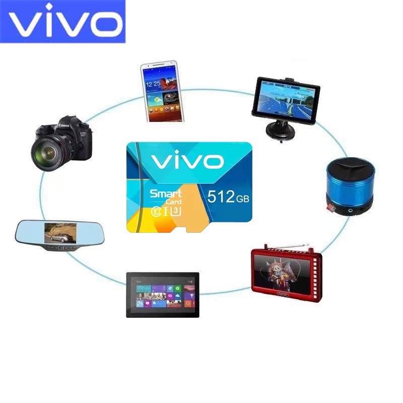 VIVO Thẻ Nhớ Micro SD XC Microsd C10 512GB 256GB 128GB 1TB Tốc Độ Cao