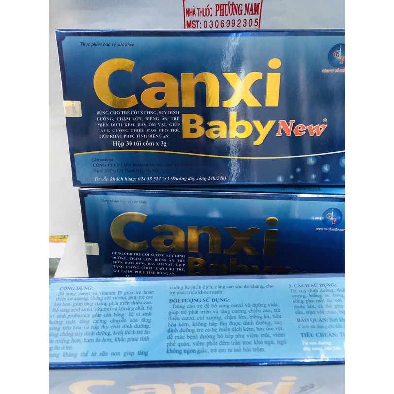 Cốm CANXI-BABY New-Hộp 30 gói