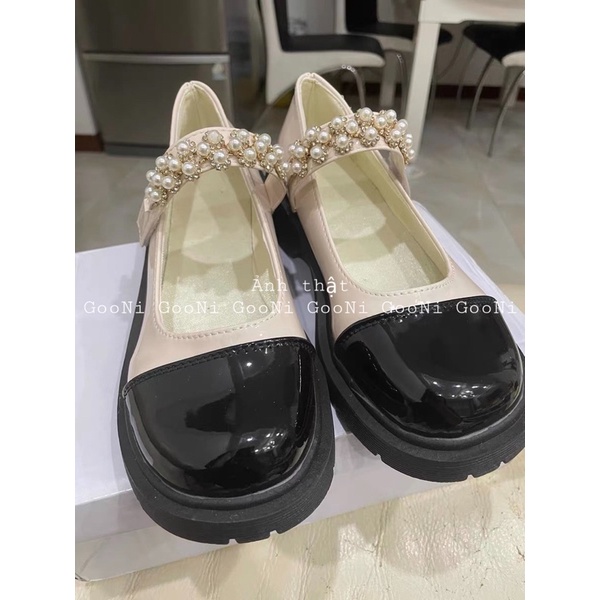 Giày búp bê, giày maryjane lolita phong cách retro quai đính ngọc thời trang dành cho nữ