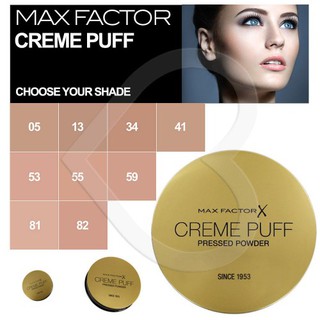 Phấn Phủ Max Factor Crème Puff Truly Fair Hợp Da Tone Sáng, Kiềm Dầu, Che Khuyết Điểm