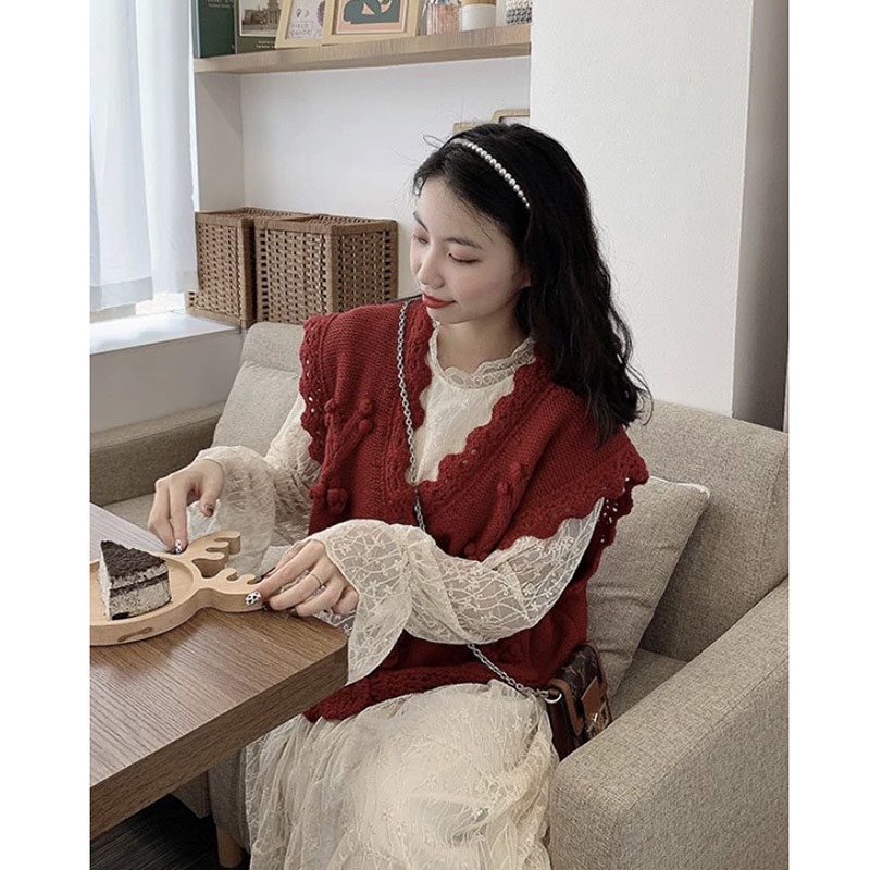 Đầm Nữ Chất Ren Dáng Babydoll Hàng Quảng Châu M012-Violet