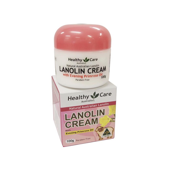 Kem cừu dưỡng da kết hợp tinh dầu Hoa Anh Thảo Healthy Care Lanolin Cream With Evening Primrose Oil - 100g