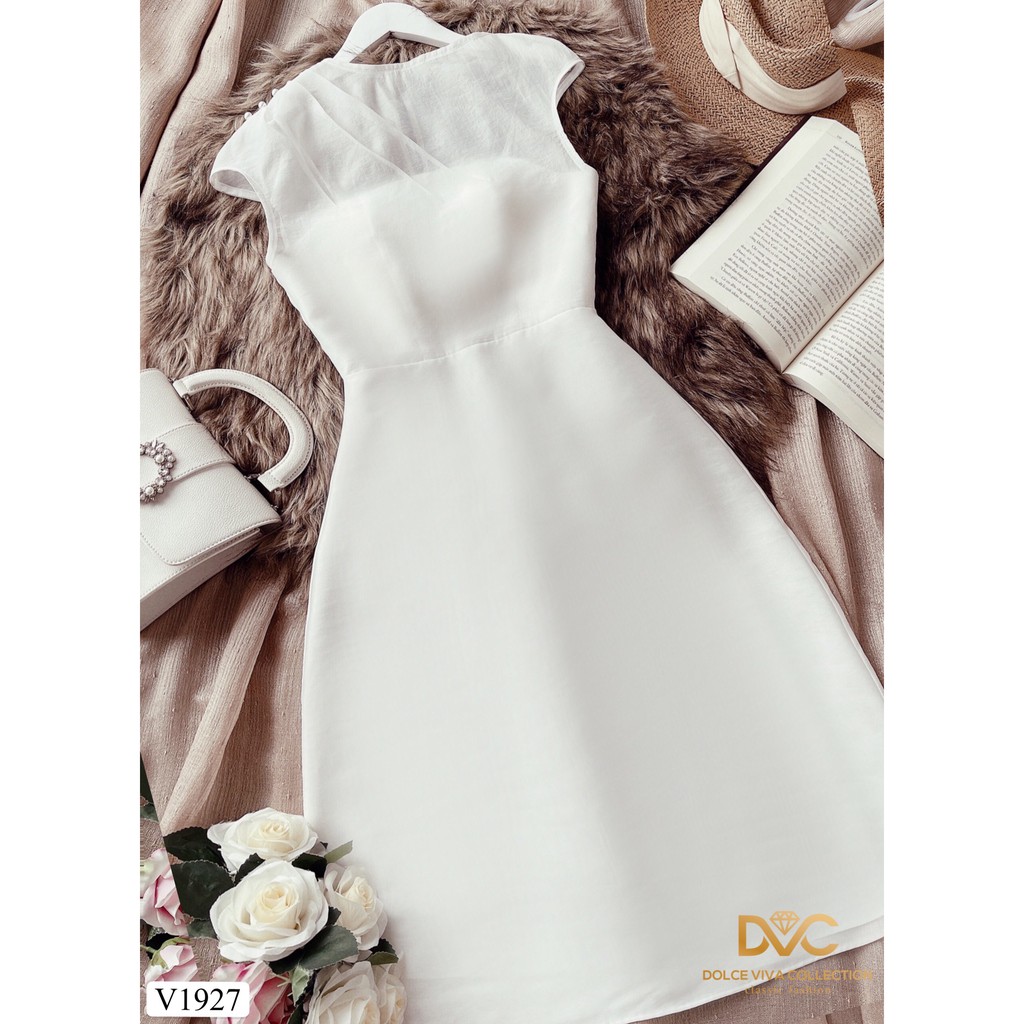 Váy trắng xòe vai đính ngọc V1927  - DOLCE VIVA COLLECTION | BigBuy360 - bigbuy360.vn