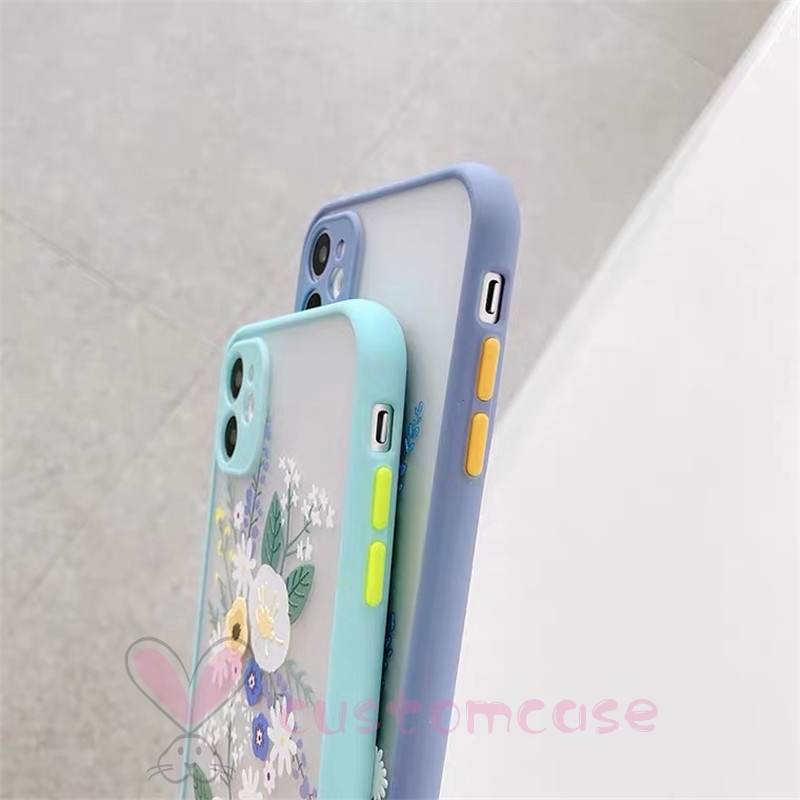 Camera Lens Protector Soft TPU Phone Case for iPhone 8 7 Plus 6 6s Plus IPhone 11 Pro Max X Xs Max XR SE Lavender Flower Case