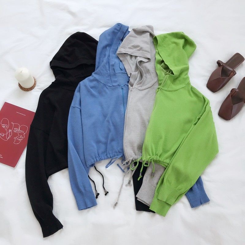 Áo Hoodie Dài Tay Phong Cách Hàn Quốc Cho Nữ