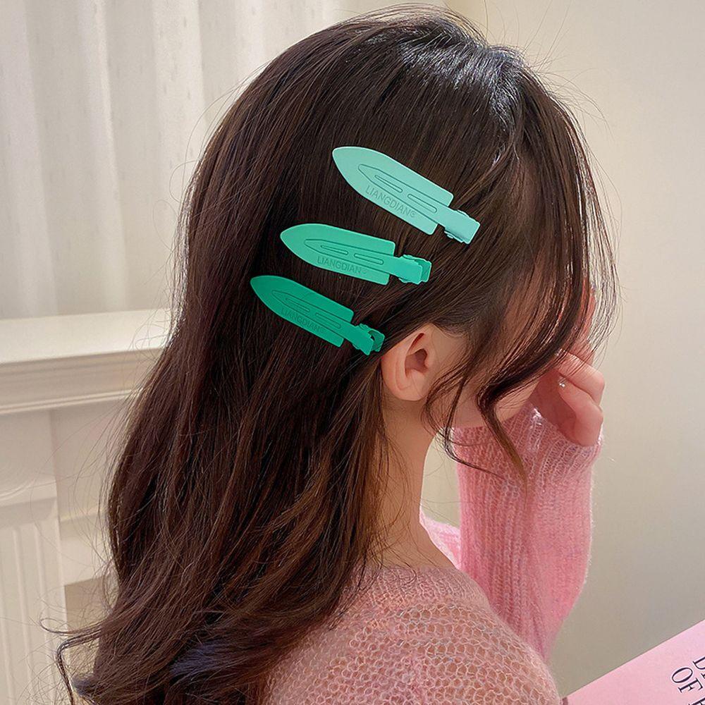 Bộ 3 Kẹp Tóc Mỏ Vịt Không Đường May Màu Ngà Thanh Lịch Dành Cho Bạn Nữ