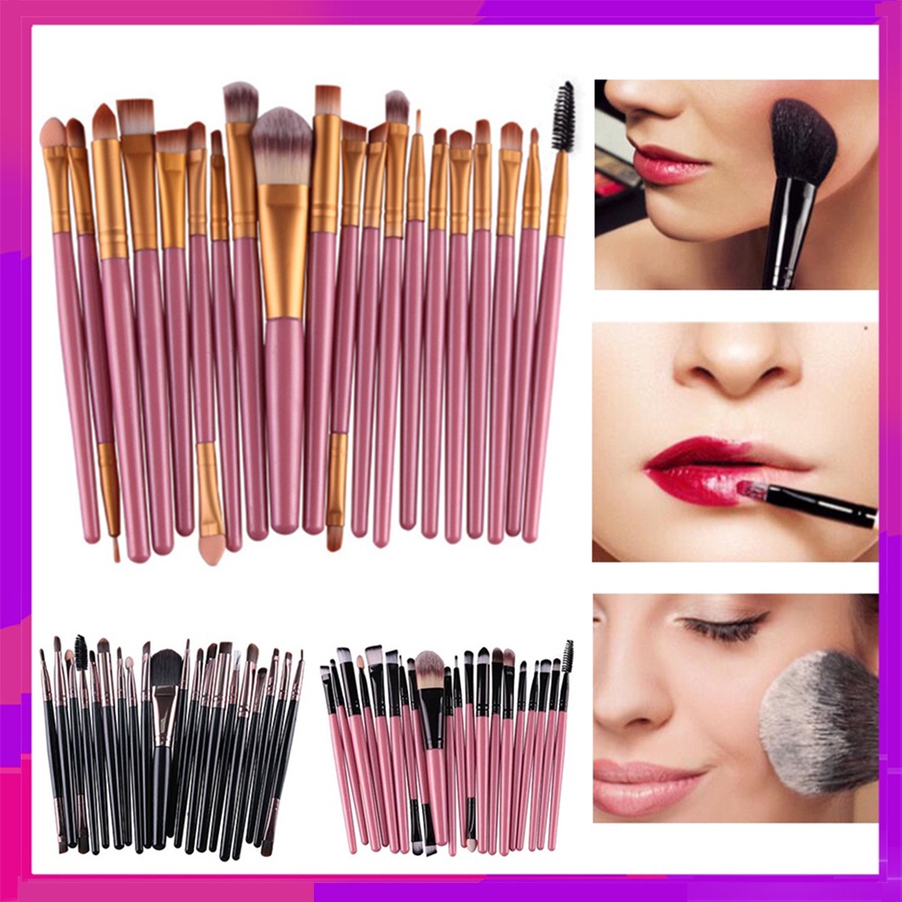 Bộ 20 Cọ Trang Điểm Chuyên Nghiệp