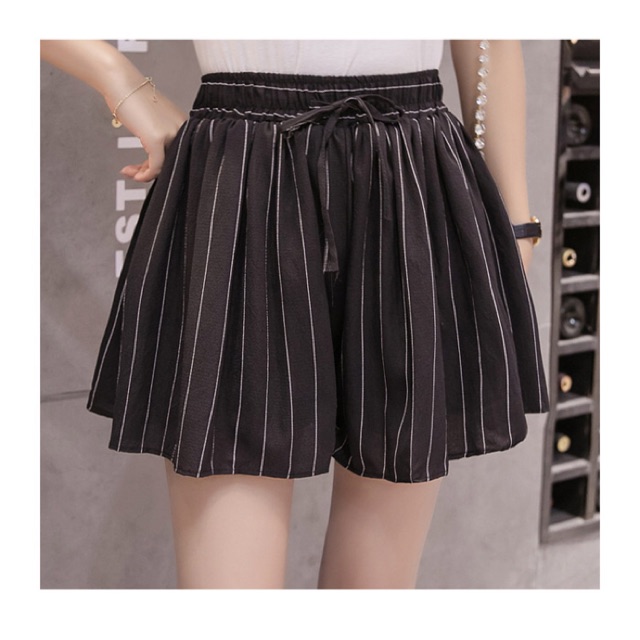 Quần short big size màu đen kẻ sọc size 65-100kg