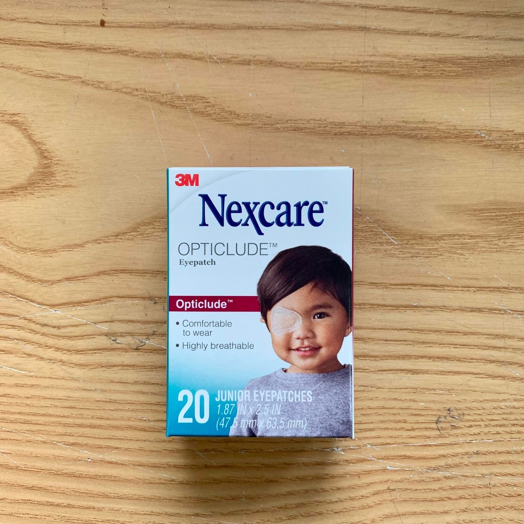 Combo 3 hộp băng dán mắt trẻ em 3M Nexcare 1537 cỡ bé, sản xuất Canada, 36 hộp/thùng