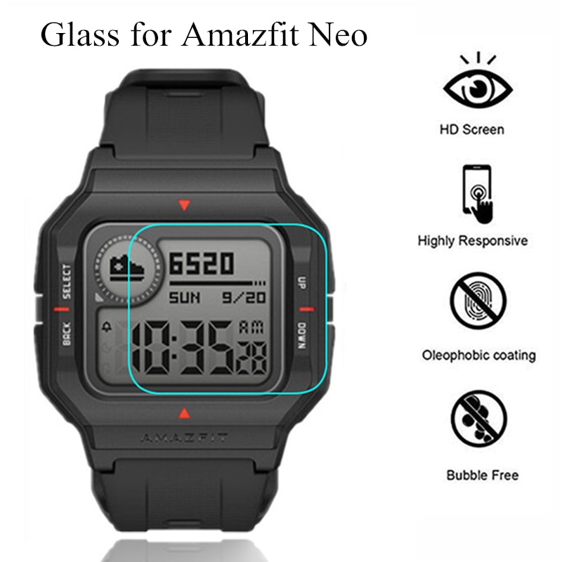 Set 2 Kính Cường Lực 2.5d 9h Hd Cho Đồng Hồ Thông Minh Huami Amazfit Neo Amazfit A2001