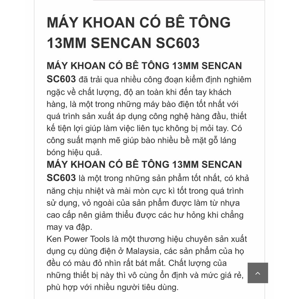 Máy khoan SENCAN 13mm (SC 603) [ HÀNG CHÍNH HÃNG ]