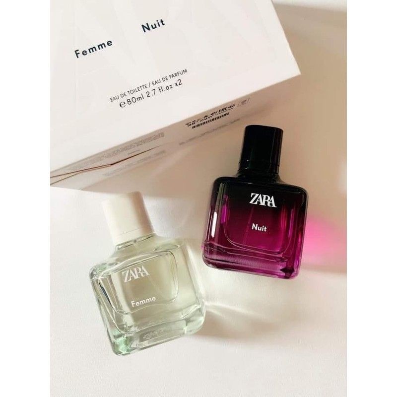 Set nước hoa nữ ZARA FEMME EDT + NUIT EDP 80 ML | Thế Giới Skin Care