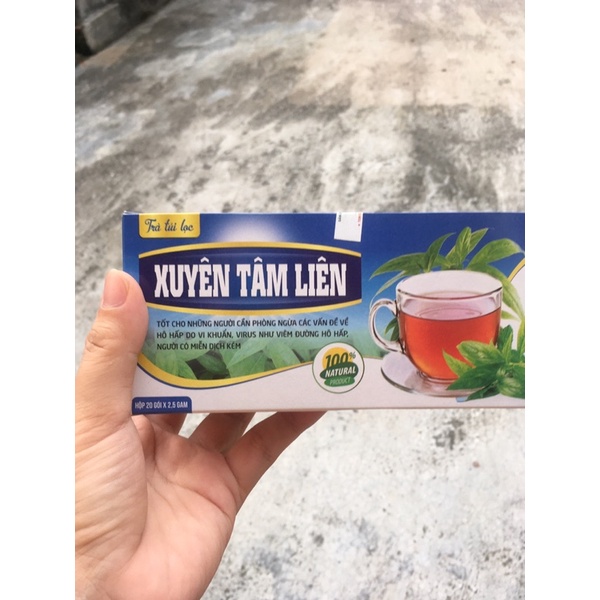 Trà xuyên tâm liên tăng sức đề kháng đường hô hấp , giảm cảm cúm chống ho viêm họng - Hộp 20 gói | BigBuy360 - bigbuy360.vn