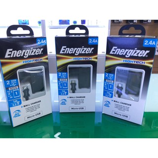 Sạc Energizer 2.4A 2USB kèm cáp MicroUSB - ACA2BEUHMC3