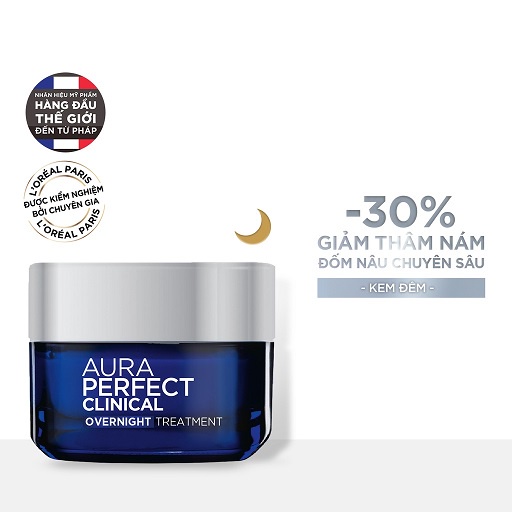 Kem dưỡng  trắng mịn và giảm thâm nám ( đêm) Loreal White Perfect Clinical  OverNight Treatment 50ml