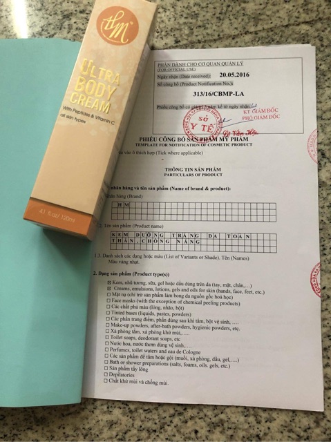 KEM DƯỠNG TRẮNG TOÀN THÂN HM
