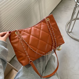 túi xách da  Túi lớn Lingge 2020 thời trang mới túi đeo vai dây chuyền công suất lớnđeo chéo