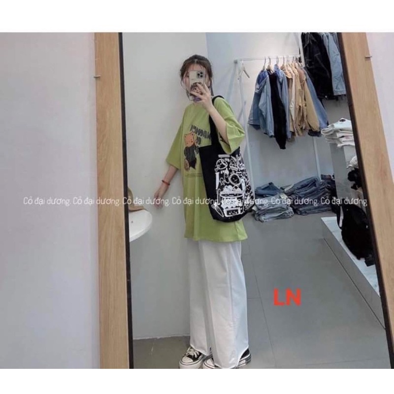 Sét áo gấu xanh+quần kaki trắng LN11