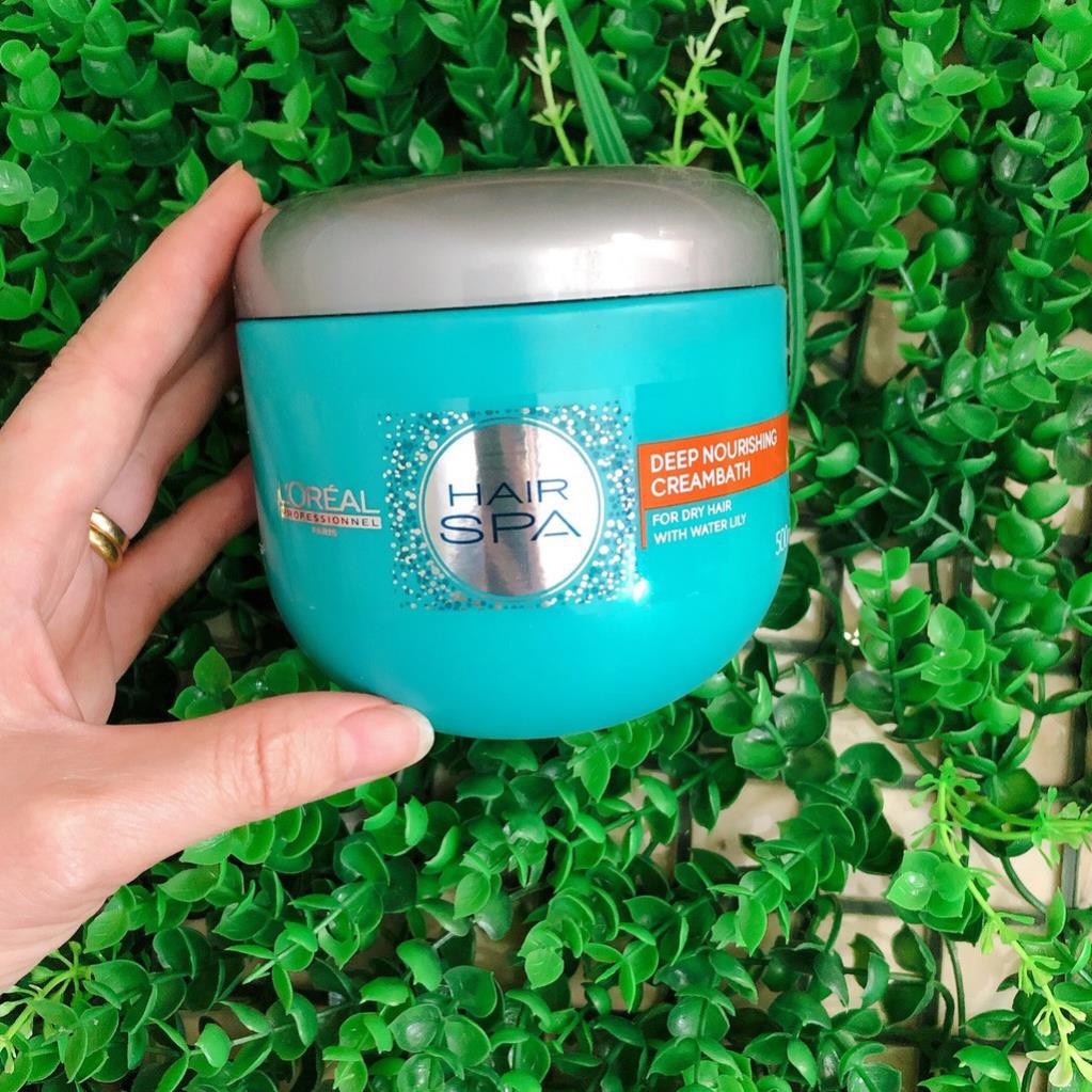 Hấp dầu L'oreal Hairspa xanh siêu mượt tóc 500ml chính hãng chính hãng