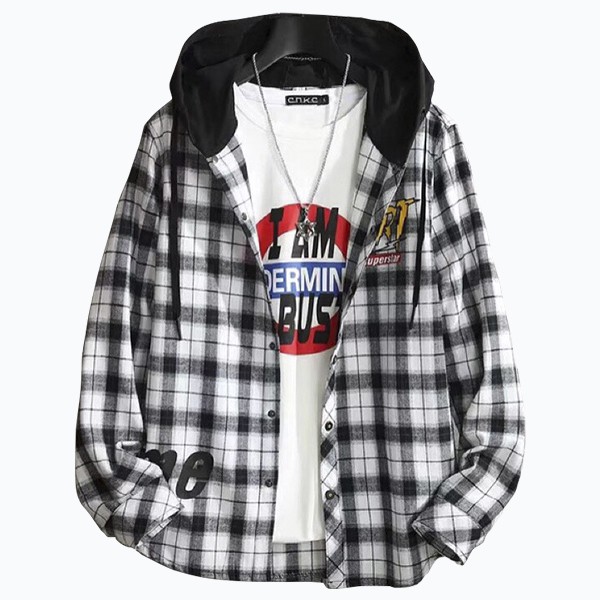 Áo khoác sơ mi caro nón mẫu mới Bảo Đăng