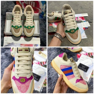 Giầy Sneaker Gucci Sơn Tùng Hồng + Xanh cực hót , Giày thể thao GC hàng cao cấp Full Box Bill