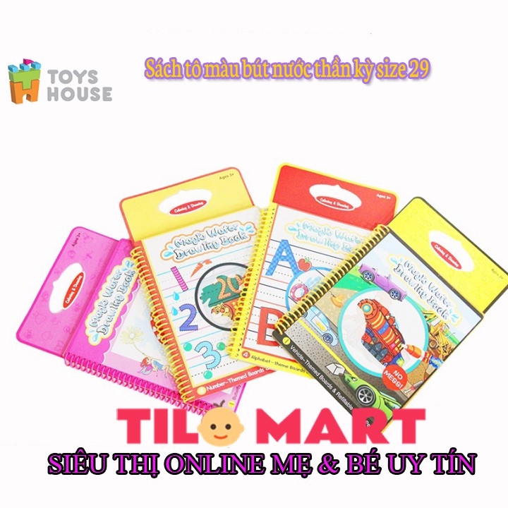 Sách tô màu bút nước thần kỳ size 29 Toys House