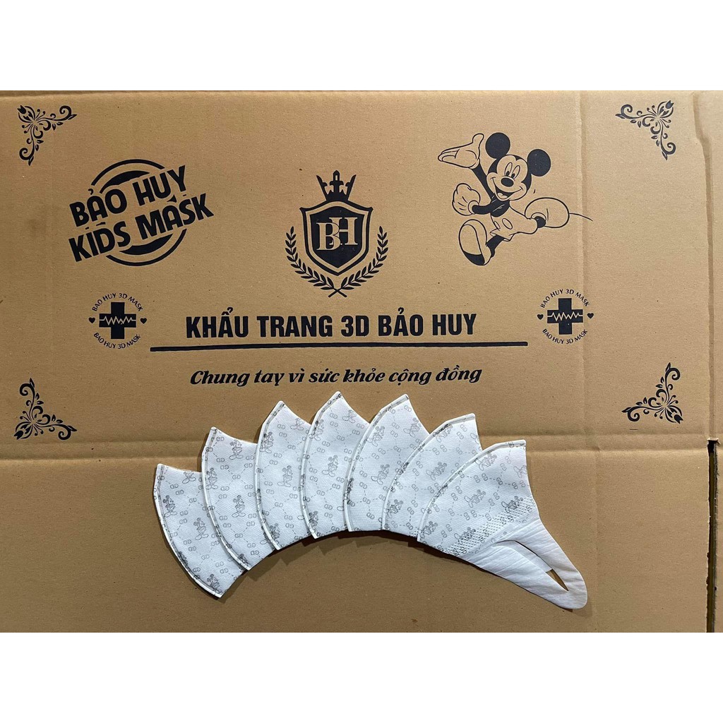 Khẩu trang 3D mask trẻ em Bảo Huy hộp 50 cái - Khẩu trang 3D mask trẻ em cao cấp công nghệ Nhật Bản | BigBuy360 - bigbuy360.vn