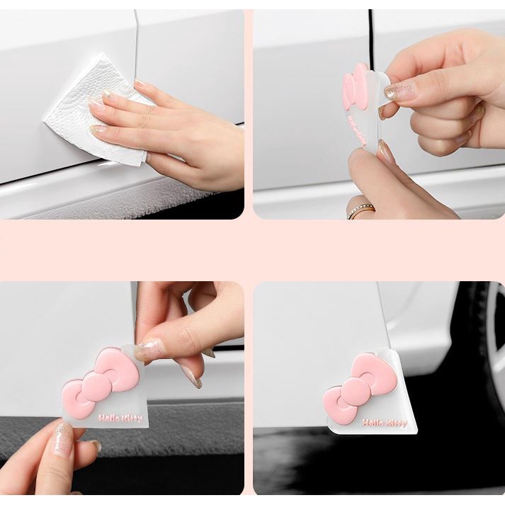 Bộ 2 Miếng Bọc Góc Cửa Xe Hơi Bằng Silicone Chống Trầy Xước