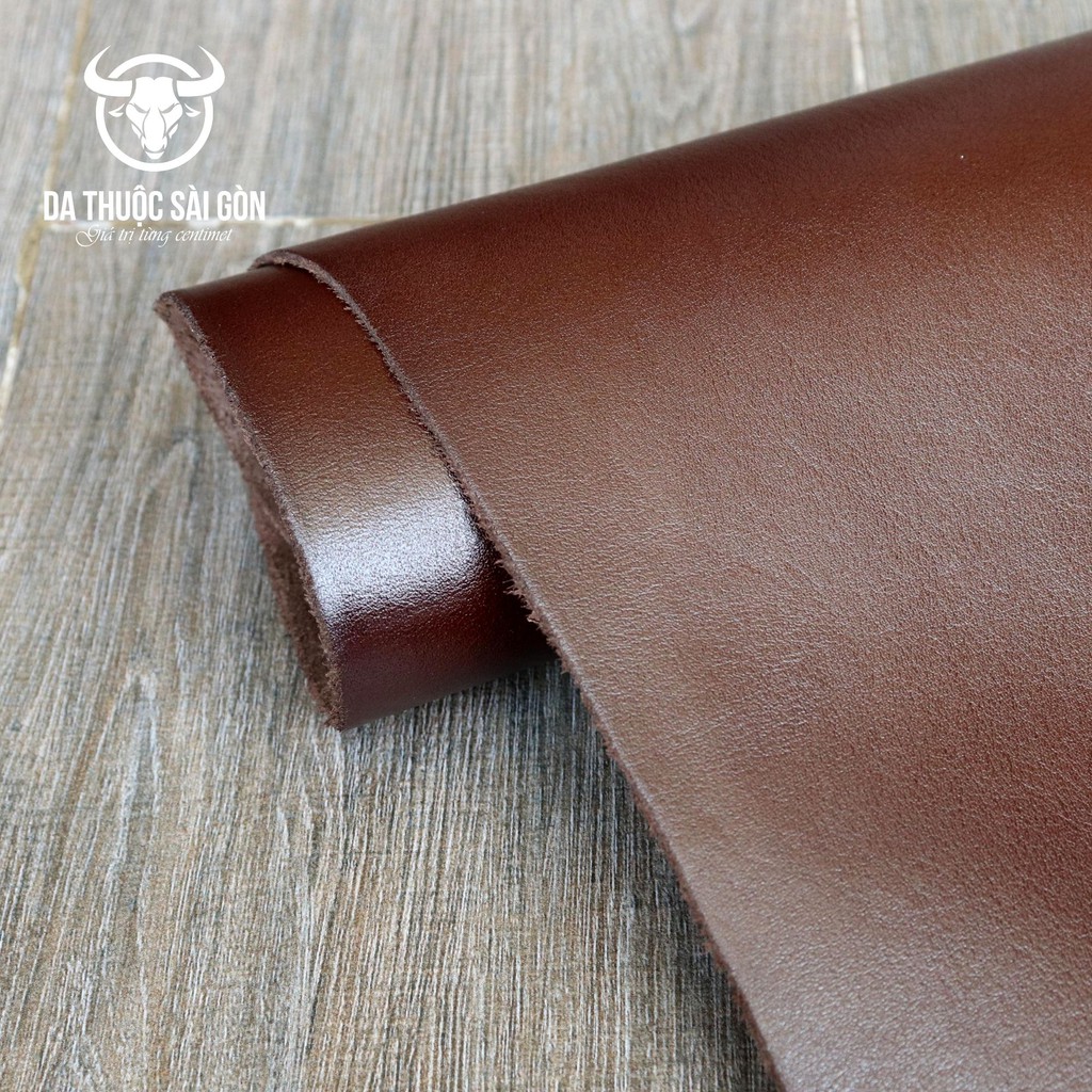 10 Pia da bò Flexible cao cấp màu chocolate thương hiệu Da Thuộc Sài Gòn - Da thật nguyên miếng