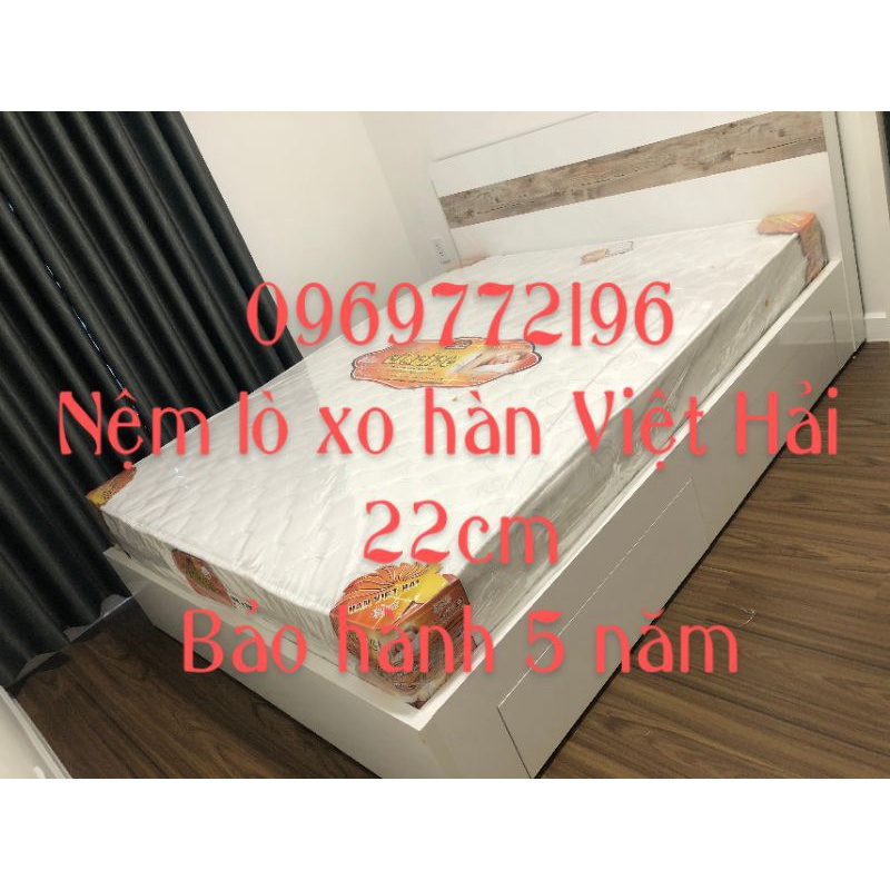 Nệm Lò Xo Hàn Việt Hải 1m4x2m đày 22cm - Bảo hành 5 năm xẹp lún - Free ship nội thành  HCM