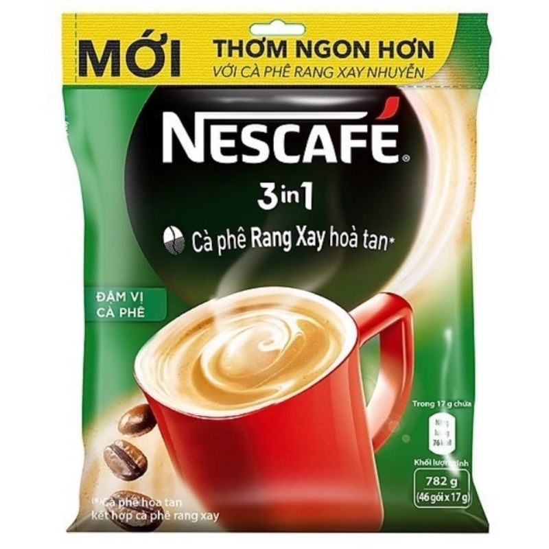 Cà phê hòa tan 3in1 Nescafe bịch 46/48 gói