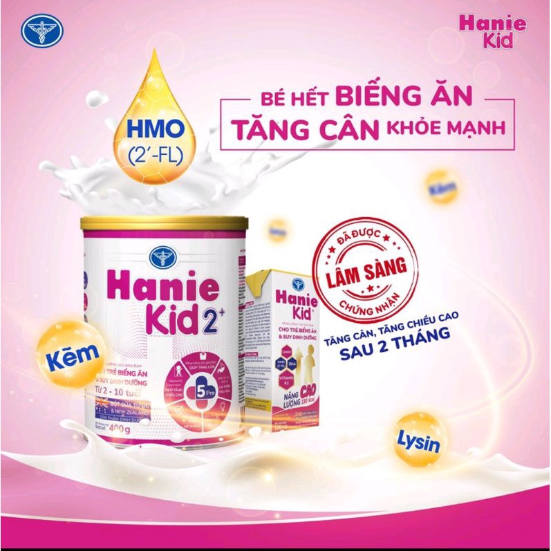 sữa bột haniekid 900g biếng ăn suy dinh dưỡng