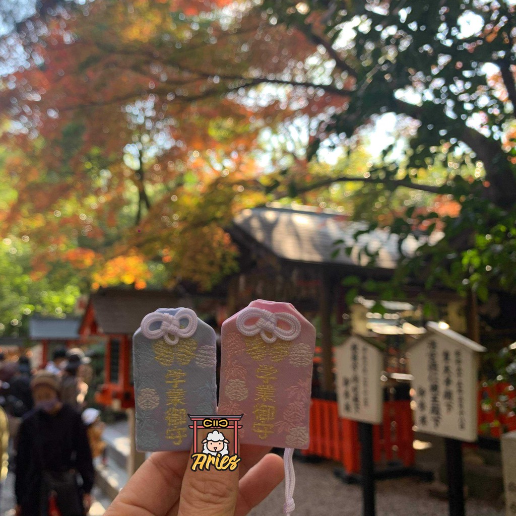 Móc khóa Omamori Học tập tốt - Nonomiya Jinja, Kyoto, Nhật Bản. Hàng thật