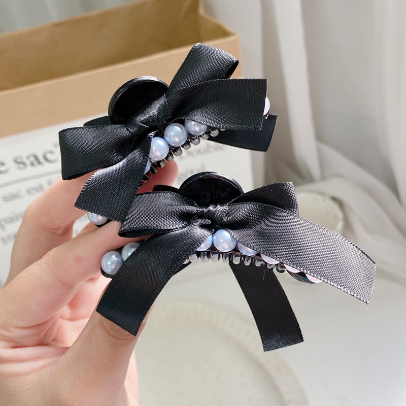 Kẹp Tóc Nơ Đính Đá Hai Mặt Bằng Lưới Xinh Xắn Thời Trang