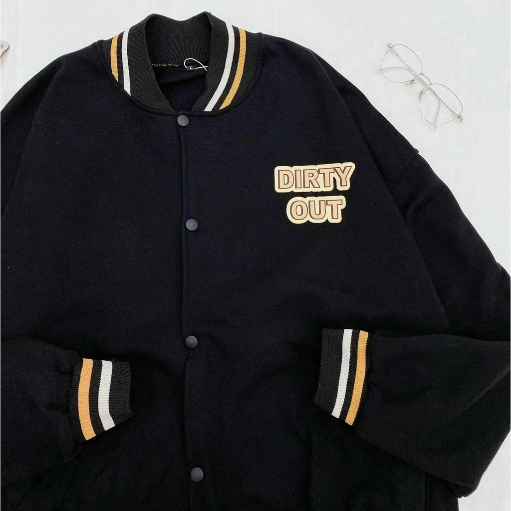 Khoác Nỉ Form Rộng Bomber In Chứ Dirty Out | BigBuy360 - bigbuy360.vn
