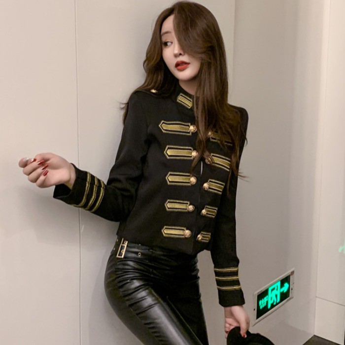 Áo khoác Hoàng gia thêu tag Gold cao cấp khuy đồng-order | BigBuy360 - bigbuy360.vn