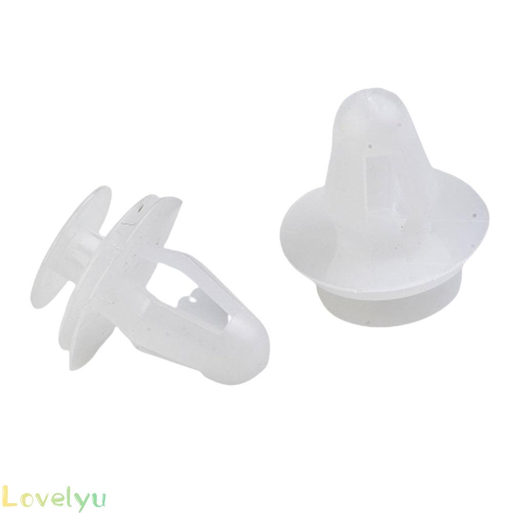 ◀READY▶Bumper clips Rivets Trunk 100Pcs Accessories Auto Car Fender Push White# Good Quality