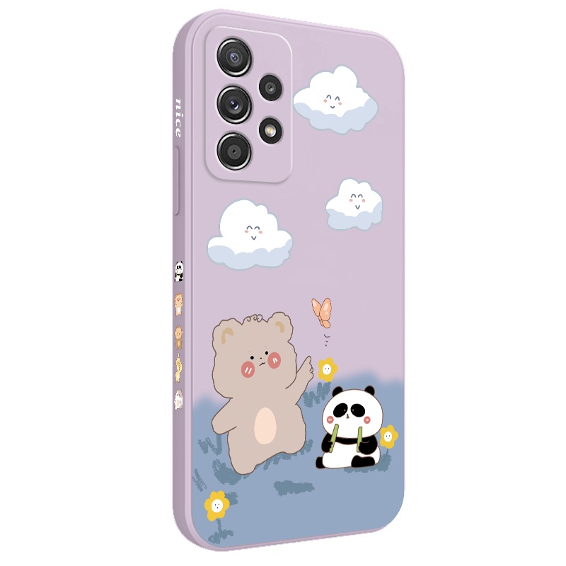 Điện Thoại Ốp Lưng Hình Gấu Trúc Cho Samsung Galaxy A72 A52 A52S A42 A32 4G 5G Playful