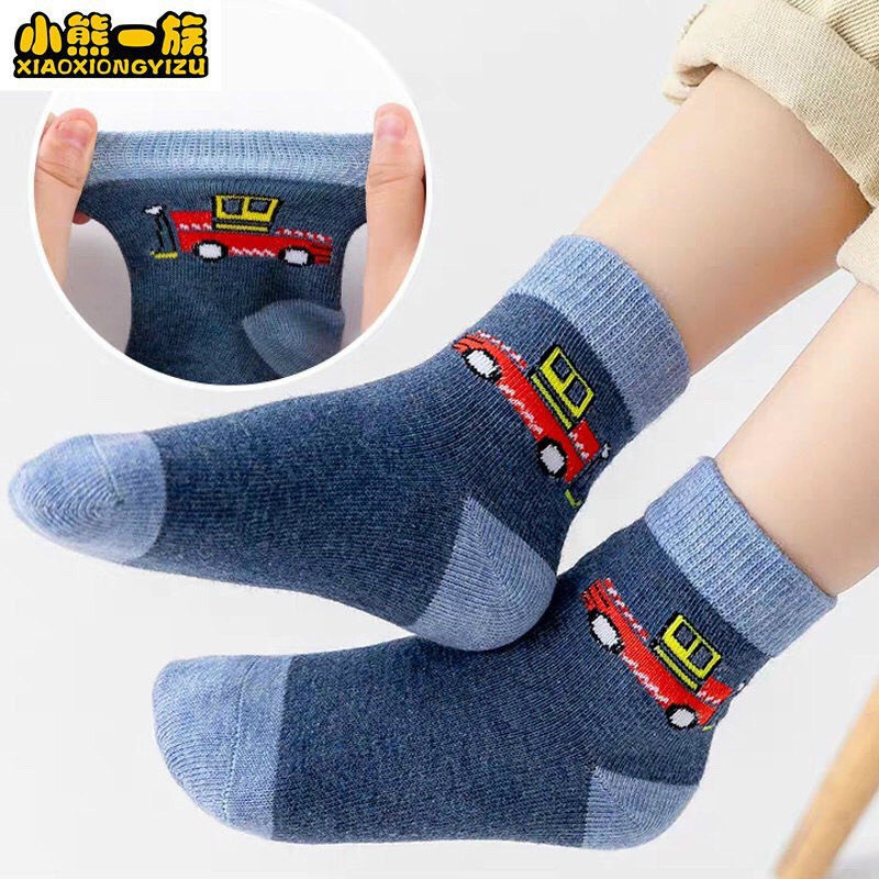 Tất Cho Bé, Set 5 Đôi Tất Cao Cổ Kids Socks Trẻ Em Từ 0-8 tuổi , vớ dày dặn đủ mẫu