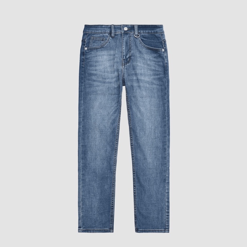 Quần jeans xanh trơn dáng skinny ôm 21ST URBAN Blue Skinny Klaus Jeans