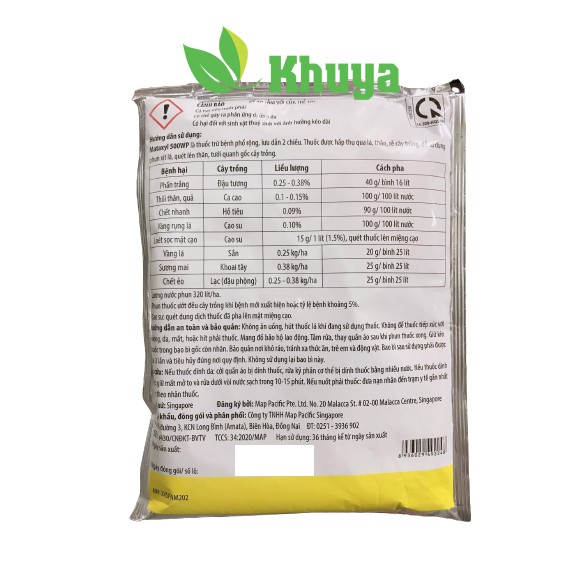 Thuốc trừ bệnh Mataxyl 500WP gói 100gr